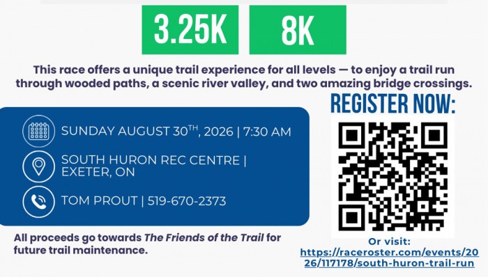 Details about the South Huron Trail Run.