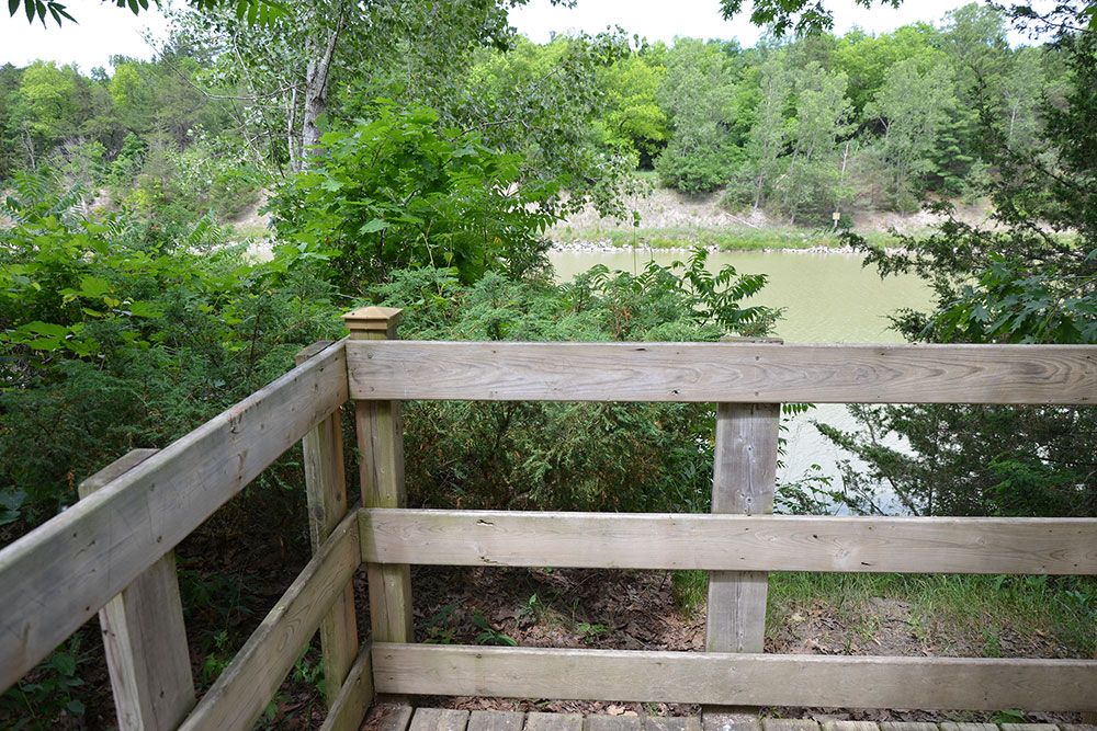A file photo at Ausable River Cut Conservation Area showing lookout over water.