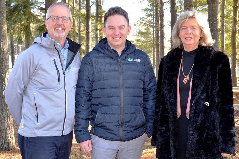 Outoing GM Brian Horner, new GM Davin Heinbuck, and ABCA Chair Marissa Vaughan.