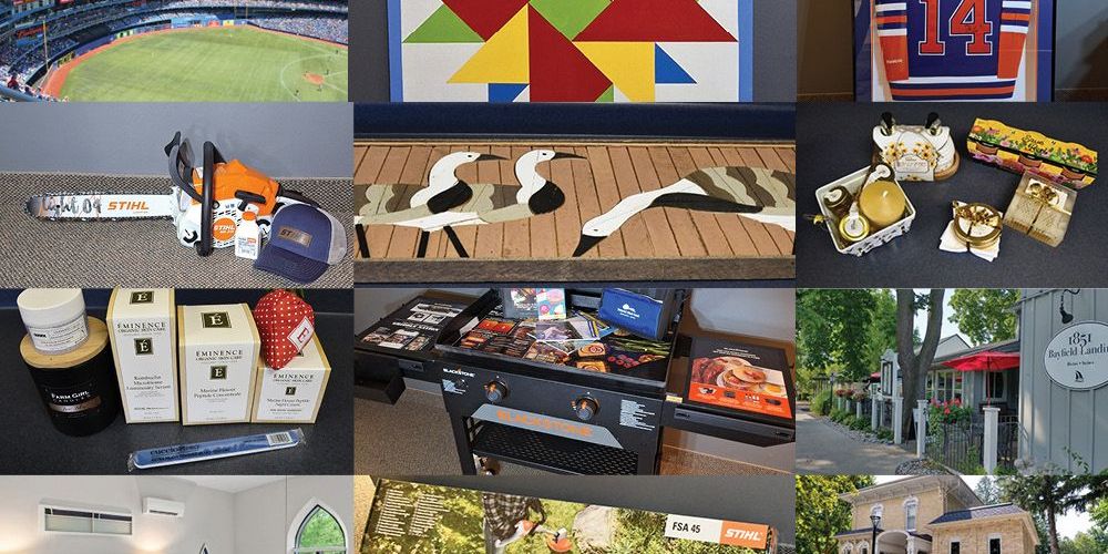 A collage reflecting some of the amazing auction items and experiences.