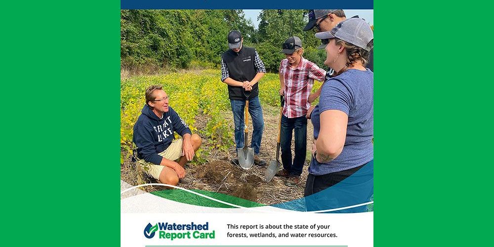 The cover of the updated 2023 Ausable Bayfield Watershed Report Card.