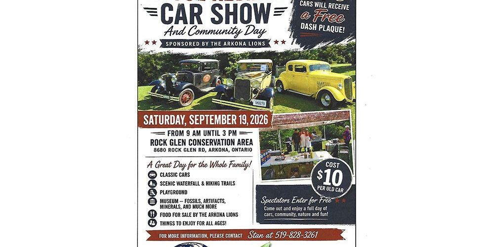 A poster for classic car show on September 19, 2026.