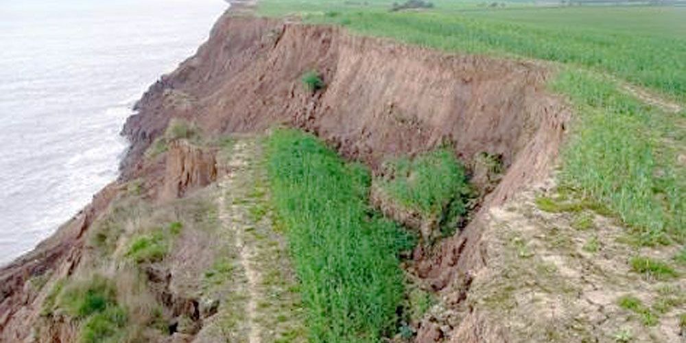 A file photo of a failing bluff.
