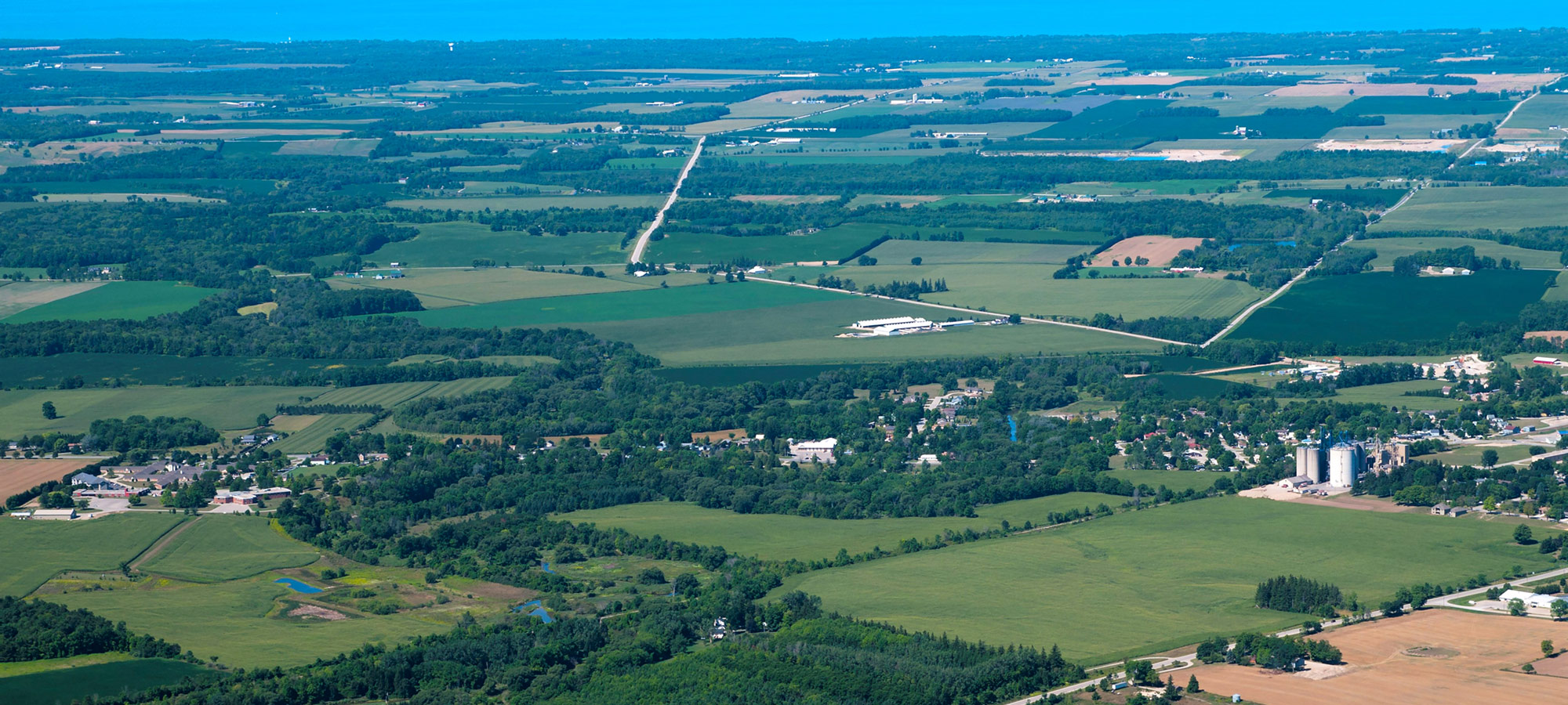 Aerial view of part of the region