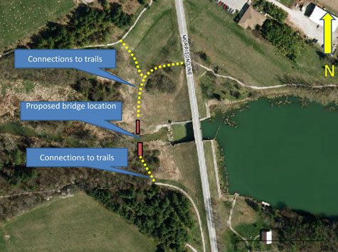 proposed bridge aerial view